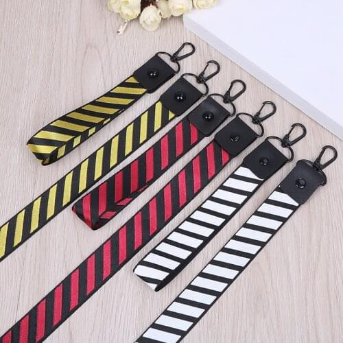 Stripe Pattern Fashion US Japan Street Brand Stripe Lanyard Wrist Neck Strap for keys ID Card Phone Straps for iPhone Hang Rope
