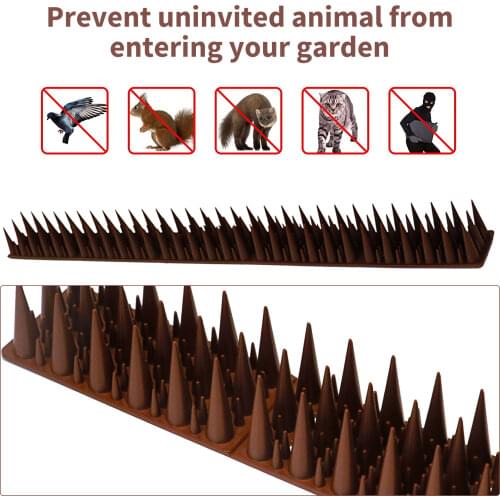 Defender Spikes Deterrent Bird and Cat Repellent Fence Spikes 12 Pack Garden Outdoor Decoration Scare Cat Anti Pigeon Repeller