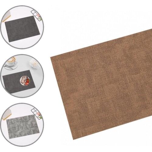 Foldable Long Lasting Waterproof Faux Leather Placemat for Dormitory