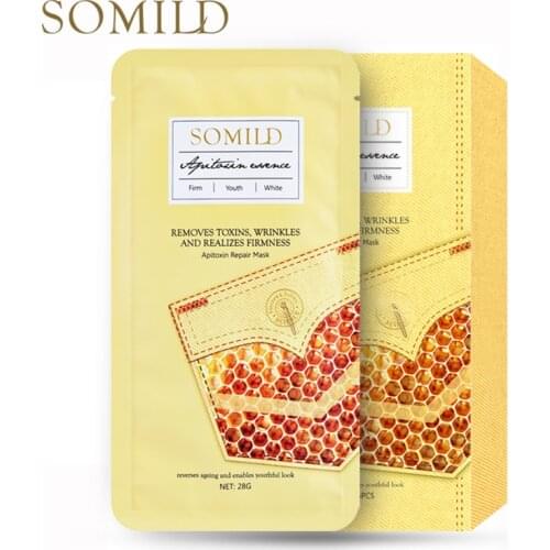 SOMILD Anti-Wrinkle Facial Mask Korean Bee Venom Extract Firming Whitening Face Mask Sheet Moisturizing Treatment Mask Beauty