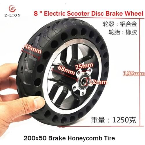 200x50 Electric Scooter Whole Wheel Set 8 Inch Front Wheel Brake Assembly Disc Brake with Brake Disc System