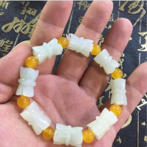Lotus bracelet female jade браслет женский pulseira wholesale origin source Xinjiang Hetian jade factory direct sales