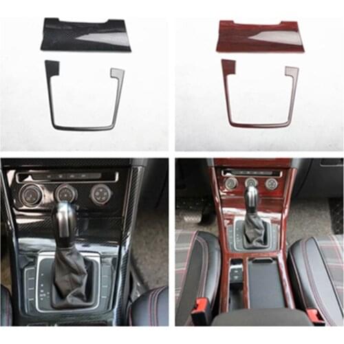 2pcs/lot Car stickers ABS carbon fiber grain gear panel decoration cover for 2014-2019 Volkswagen VW golf 7 MK7