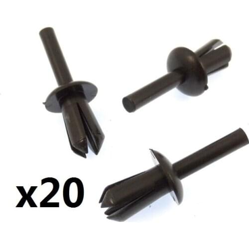 20x For BMW 5mm Plastic Rivet Clips for Trims, Wheel Arch Liner / Lining & Moudlings