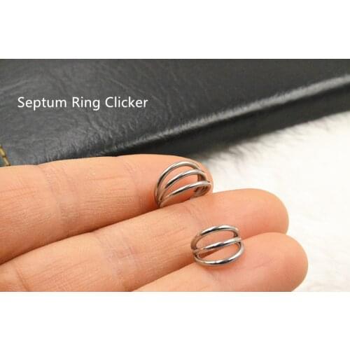 50pcs/lot Surgical Steel Hinged Segment Ring Clicker Cartilage Nose Hoop Septum Rings 16GX8/10MM New