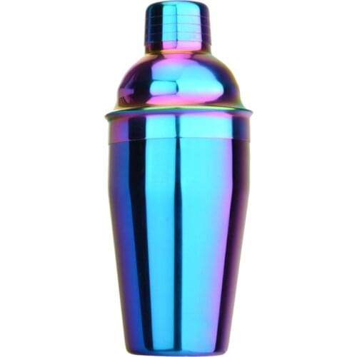 550ML Stainless Steel Rainbow plating Cocktail Shaker Cocktail Party Shaker Bar Drink for Martini Mixer Wine Sharker