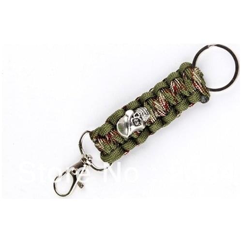 550 Paracord Key Chain Lanyard (Many Colors Available) Paracord Cord Lanyard 7 Strand with skull