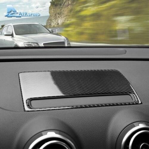 AIRSPEED for Audi A3 S3 2014-2019 Accessories Carbon Fiber Car Dashboard Console Navigation Screen Cover Stickers Interior Trim