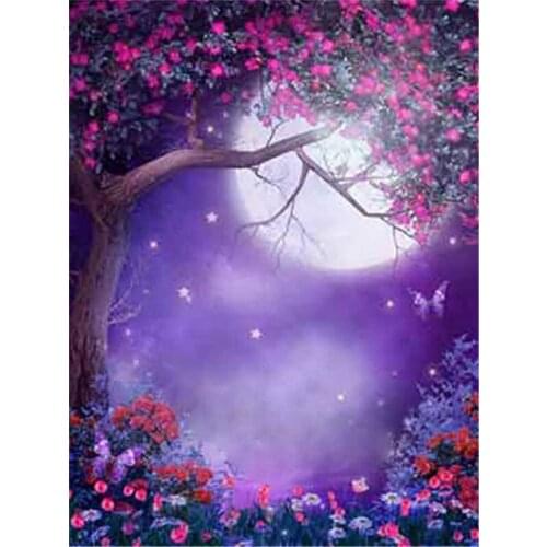 Full Square Diamond Embroidery Moon Tree Cross Stitch Kit Handicraft Diamond Painting Scenic Home Decoration