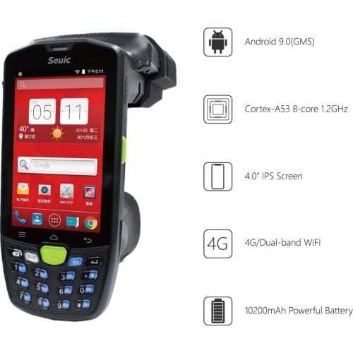 Android 9.0 OS 15 Meters Long Distance Impinj R2000 UHF RFID Handheld PDA Mobile Phone Android PDA With UHF RFID Reader