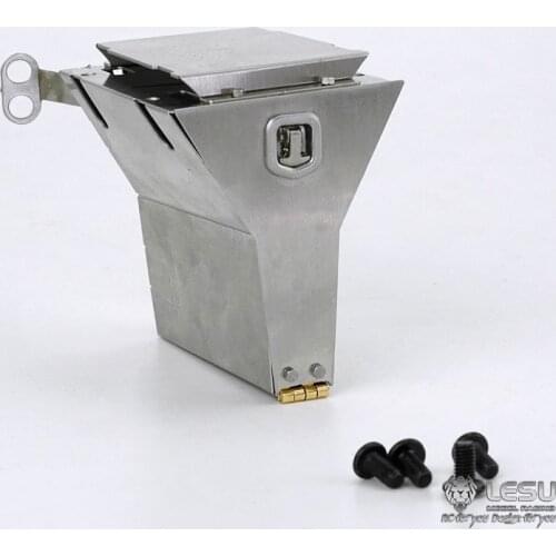 LESU Metal Toolbox for 1/14 TAMIYA RC Tractor Truck Dumper Mudguard DIY Model Car Scania Benz
