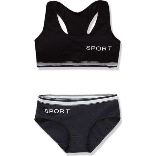 Teenager Young Girls Bra Girls Underwear Puberty Student Training Bra Crop Top 8-14Y