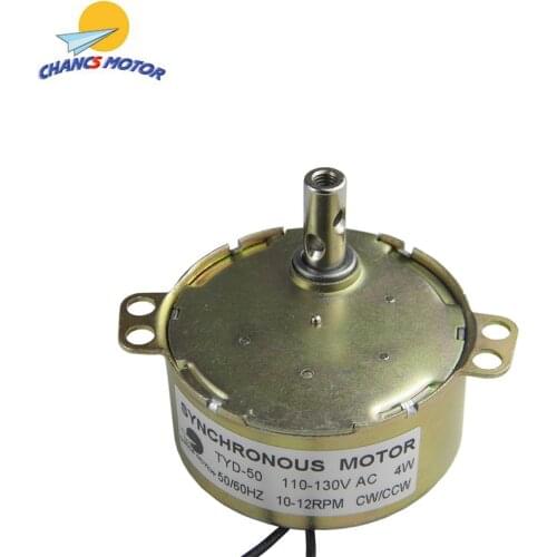 CHANCS TYD-50 Synchronous Motor 110V AC 10-12RPM 4W Torque 3Kg.cm CW/CCW Electric Motor
