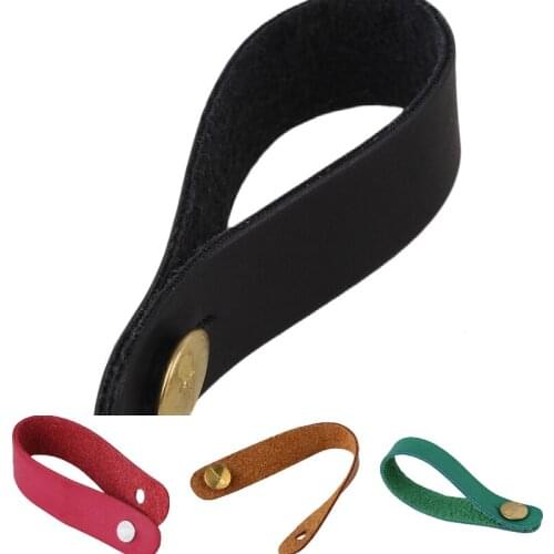 Black Leather Guitar Strap Button Tie for Guitar Instrument Part