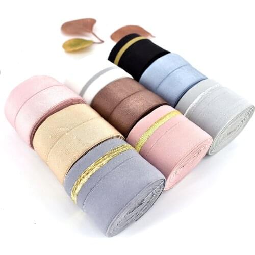 Fold Over Elastic Bands 40mm Rope Rubber Band Line Spandex Ribbon Sewing Lace Trim Waist Band Garment Accessory 4cm 1meter