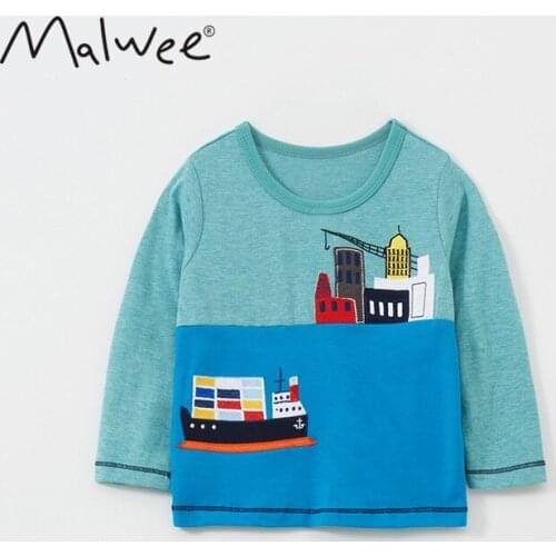 Toddler Boys Tshirt Kids Long Sleeve Cotton Tops for Boy Autumn Child Clothing 2 3 4 5 6 7 Y Boy Fashion Panelled Parche TShirt