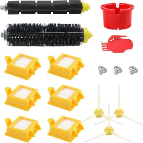 HEPA Filter +Side Brush + Bristle Brush for iRobot Roomba 700 760 770 772 774 775 776 780 782 785 786 790 Accessories Brush