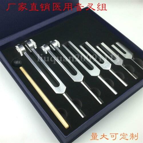 6pcs tuning fork set C128Hz/256/512/1024/2048/4096Hz group fork hearing test sound fork eudcation equipment