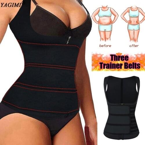 Sweat Waist Trainer Body Shaper Sauna Suit Women Slimming Sheath Modeling Trimmer Belt Compression Vest Weight Loss Corset Top