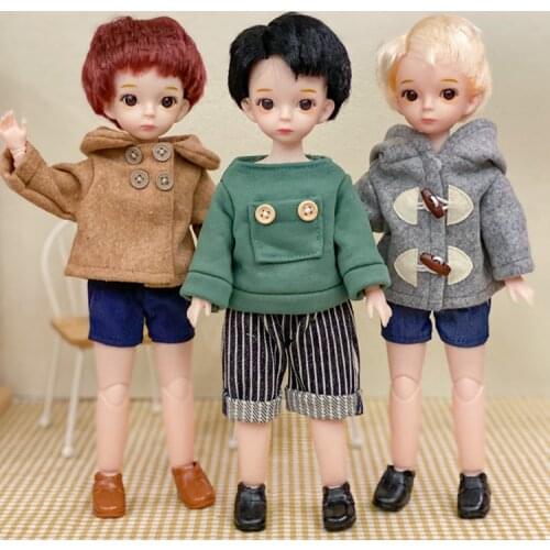 BJD 30 cm Doll General Clothes 1/6 Fashion Dress Up Sports Suit Boys and Girls Fat Dolls Can Wear Girls Dressup Gifts DIY Toys