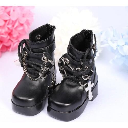 BJD doll SD doll 1 / 4 girl shoes black high heels good looking doll boots New shoes