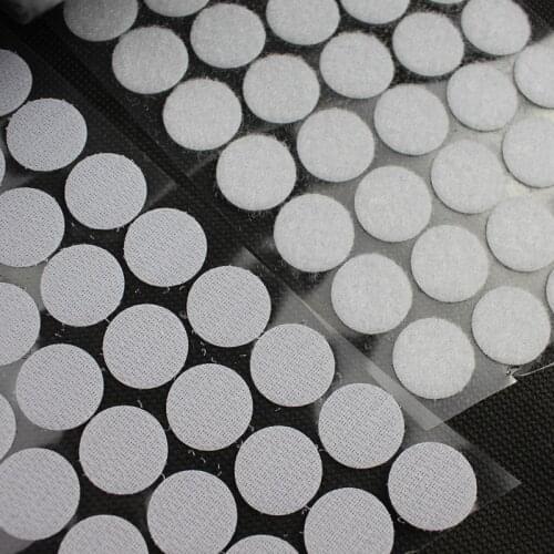 Hot 200Pairs 20mm Dots Adhesive Fastener Tape Nylon Polyester Hook And Loop Magic Sticker Tape Round Strong Self Adhesive Tape