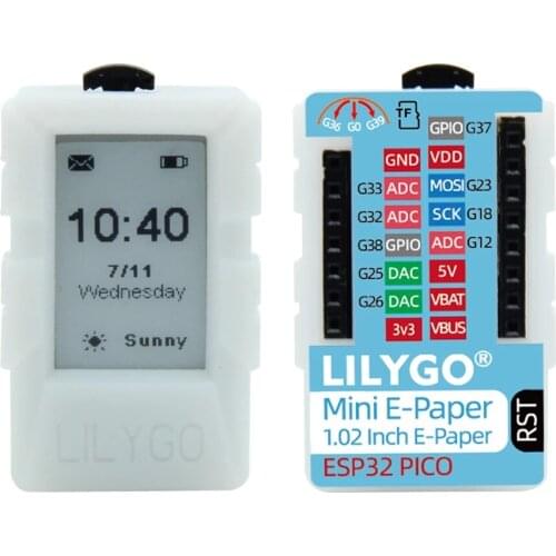 LILYGO® Mini E-Paper Core 1.02 Inch TF Card ESP32 PICO / T- U2T USB to TTL Downloader