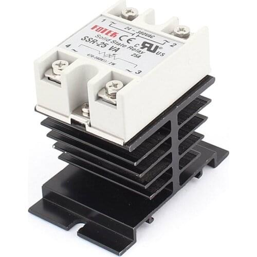 LUOHONGDA 1pc Single Phase Solid State Relay SSR Aluminum Heat Sink Dissipation Radiator Newest,Suitable for 10A-40A SSR Relay