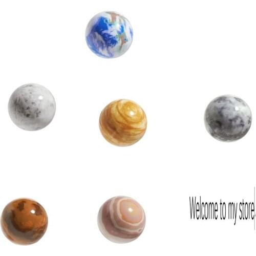 Magnet Figure Cosmic Planet Moon Earth Jupiter Mercury Saturn Venus Mars refridge sticker model toy 6pcs/set