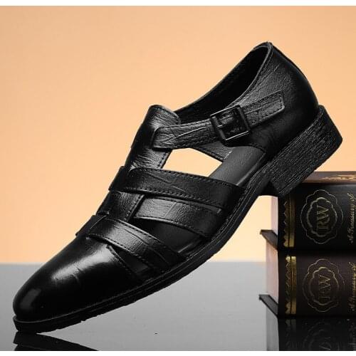 Men Dress Shoe Leather Fashion Derby Shoes Breathable Classic Casual Business Wedding Footwear Lace-up British Style Formal Shoe