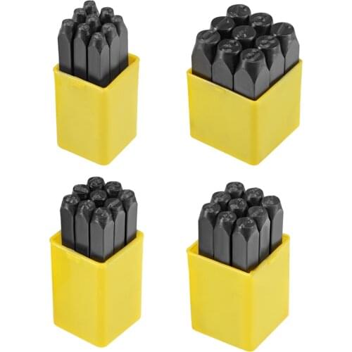 Uxcell Number Metal Stamp Set Digital 0 to 9 Numbers Punch Set Wood Leather Steel Punch Tool Leather Craft Stamp