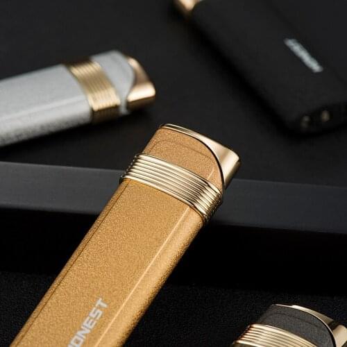 Inflatable Lighter Metal Windproof Ultra-thin Straight Smoking Accessories for Weed Cute for Girls Gadgets for Men Cool Lighter