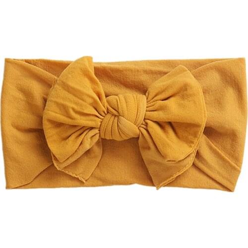 1pcs Big Bows Wide Nylon Headbands,Soft Stretchy Knot Turban Headwraps,Newborn Baby Girls Nylon Hair Accessories