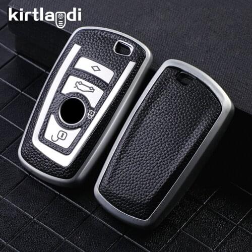 New Tpu+leather Key Case for Bmw F20 F30 G20 F31 F34 F10 G30 F11 X3 F25 X4 I3 M3 M4 1 3 5 Series 520 525i Cover Car Accessories