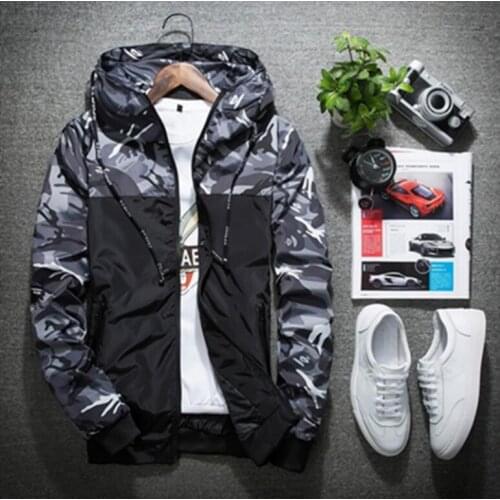 2021 New Spring Summer Fashion Outwear Windbreaker Thin Jackets Hooded Casual Sporting Coat