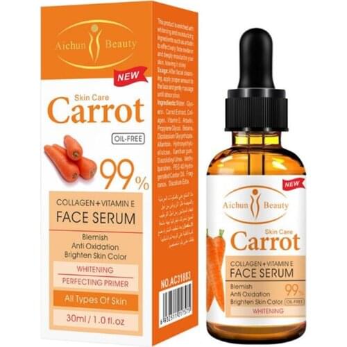 Dark Spot Corrector Whitening Serum Face Bleaching Serum Brighten Blemish Freckle Remover Natural Carrot Essence Korea Skin Care