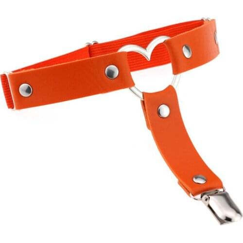 Sexy Women Studded Love Heart Leg Garters Rivet Punk Goth Harajuku Handmade Belt Ring Garters Gift AC889