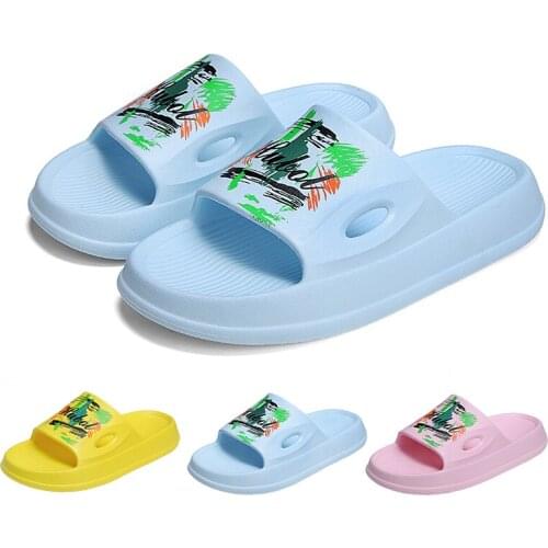 Indoor Bathroom Slippers Women Thick Non-slip Home Interior Anti-slip Open-toe Slides Men Ladys Heighten Soft Shoes Sandals Casu