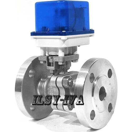 DN20 DC12V/24V stainless steel flange motorized ball valve