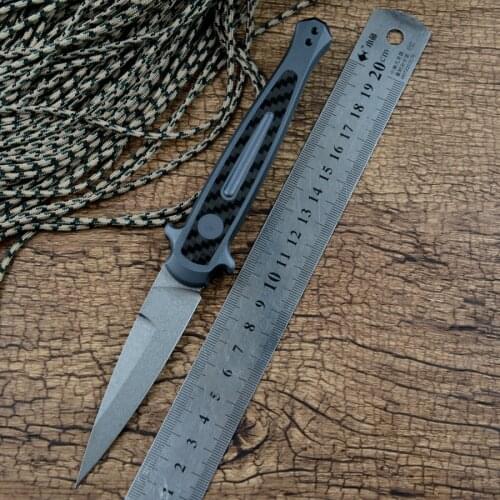 Y-START Launch 8 folding knife Aluminium+Carbon fiber handle Pocket knife tactical camping EDC cutting tool