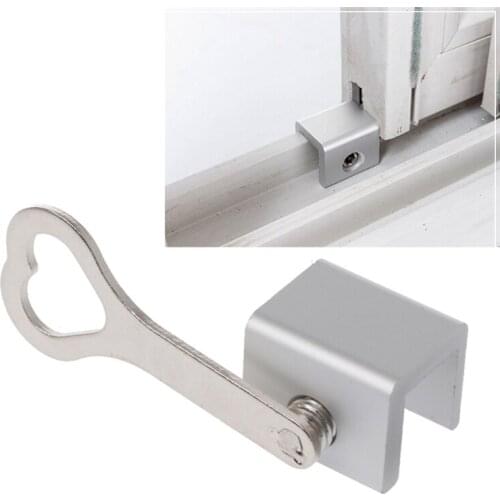 LIFE Security Door Window Lock Aluminum Restrictor Window Cable Limit For Children Window Sliding Stopper Safety Key Locker