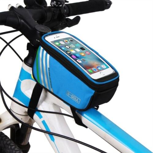 Bicycle Bag Frame Front Head Top Tube Waterproof&Touchscreen 1.5L Bike Bag For Cycling