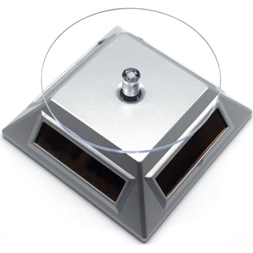 New Solar Showcase 360 Turntable Rotating Jewelry Watch Ring Phone Stand Display Jewelry Organizer Hard Display Stand