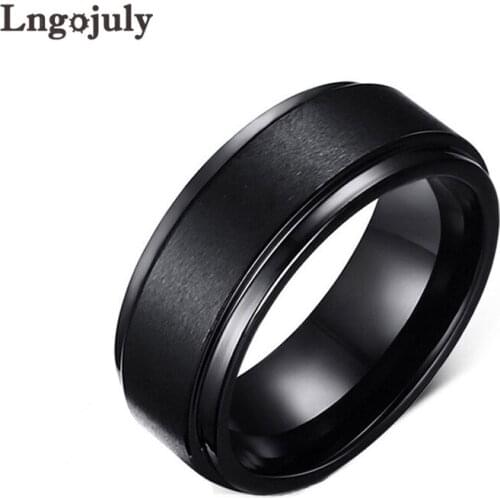 Top Quality Tungsten Carbide Rings For Men Fashion Black Bands Jewelry Accessoeries Engagement Ring Tungsten Steel Mens Ring