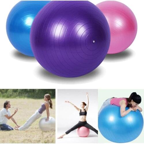 55cm/65cm/75cm PVC Explosion-Proof Fitness Ball Pilates Workout Massage Ball Slip Resistant Gym Sphere Balance Training Globe