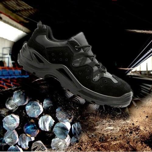 Safety Shoes Cap Steel Toe Safety Shoe Boots For Man Anti-smash Casual Work Shoes Men Size Footwear Wear-resistant DXZ087