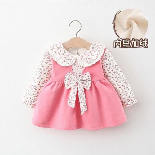 2021 Winter Girl with Velvet Bow Dress