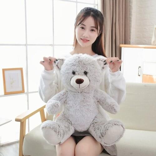 1pcs 45cm Cute bicolor bear cuddling bear doll doll plush toy childrens birthday gift coax baby