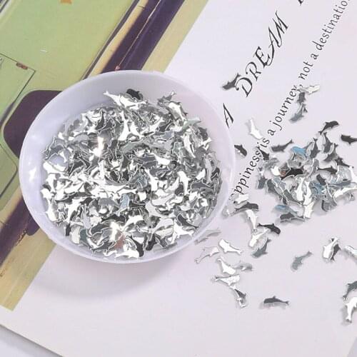 10g/Pack 2*7mm Dolphin Shape Sequins 3D Nail Art Paillettes PVC Sequin DIY Wedding Sewing Craft Lentejuelas Handmade Accessories