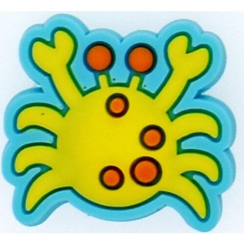 10pcs Sea Animals Crab/Fish/Dolphin/Starfish/Octopus Colorful Shoes Clogs Sandals Decorations Kid Bracelet Charms Gifts XH-63-90